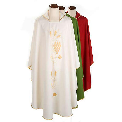 Liturgical vestment with gold grapes and ears of wheat 1