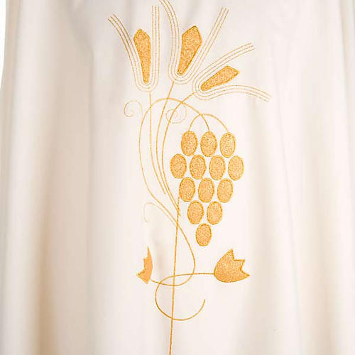Liturgical vestment with gold grapes and ears of wheat 3