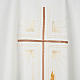 Casulla litúrgica poliéster cruz dorada espigas s2