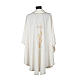 Monastic Chasuble in polyester with gold cross and ears of wheat s4
