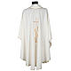 Monastic Chasuble in polyester with gold cross and ears of wheat s5