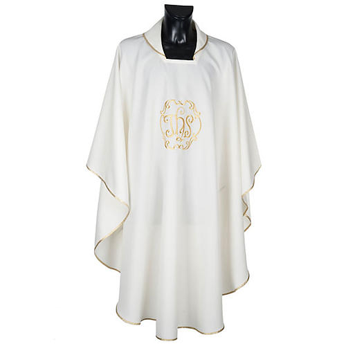 Liturgical vestment in polyester with IHS symbol 1