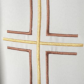 Liturgical vestment in polyester with grapes and double cross