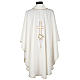 Liturgical vestment in polyester with grapes and double cross s3