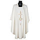 Liturgical Chasuble with grapes and double cross in polyester s1