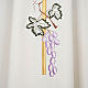 Liturgical vestment in polyester with grapes and long cross s3