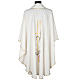 Liturgical vestment in polyester with grapes and long cross s4