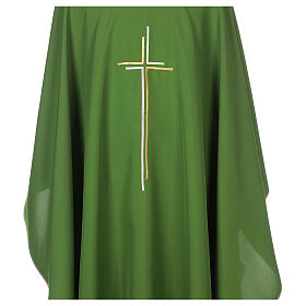 Liturgical vestment in polyester with stylized double cross