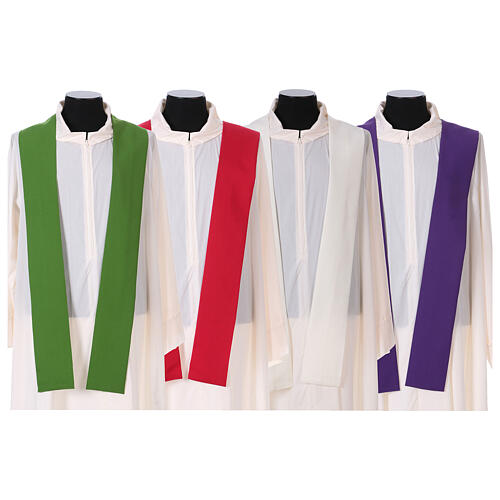 Liturgical vestment in polyester with stylized double cross 8