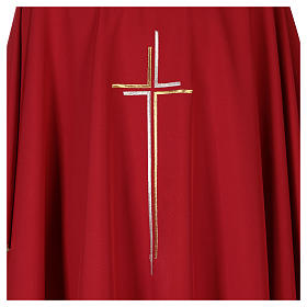 Casulas: Casula sacerdote cruz dupla estilizada poliéster Casulas: Casula sacerdote cruz dupla estilizada poliéster