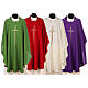 Liturgical Chasuble in polyester with stylized double cross s1