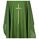 Liturgical Chasuble in polyester with stylized double cross s2