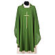 Liturgical Chasuble in polyester with stylized double cross s3