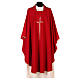 Liturgical Chasuble in polyester with stylized double cross s4