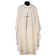 Liturgical Chasuble in polyester with stylized double cross s5
