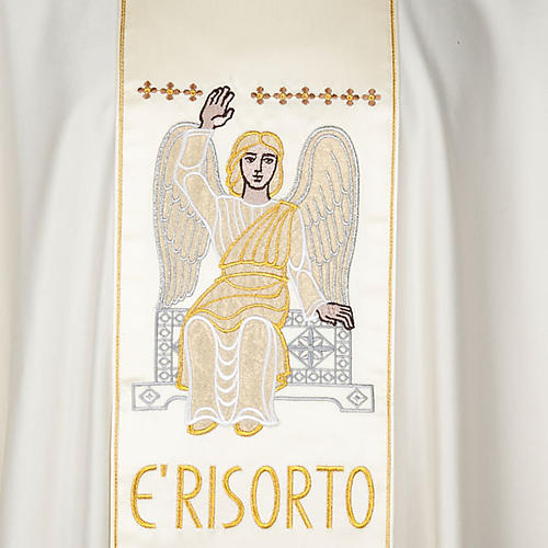 White chasuble with the angel of the resurrection 4