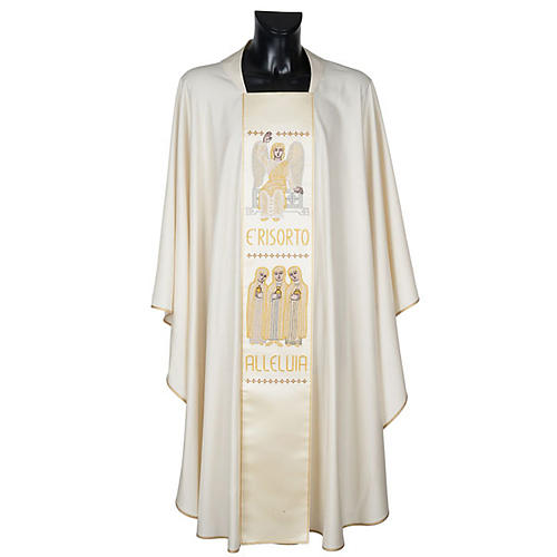Casulla con estola ángel y resurrección 1