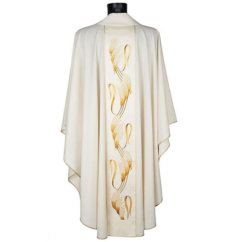 Chasuble and stole, ears of wheat embroidered orphrey 3