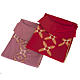 Casulla religiosa con estola roja y lana rosada s8