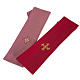 Casula religiosa con stola rosso e rosa lana s7
