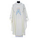 Catholic Chasuble in polyester with Marian symbol embroidery s5