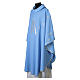 Catholic Chasuble in polyester with Marian symbol embroidery s4