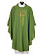 Chasuble in polyester with Chi-Rho and grapes and vine symbols s6