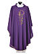 Monastic Chasuble with Chi-Rho and grapes and vine symbols in polyester s3