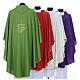 Chasuble in polyester with JHS and cross symbol s7