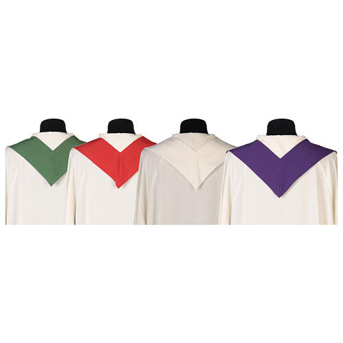 Chasuble liturgique IHS croix stylisée 4 couleurs pol. 9