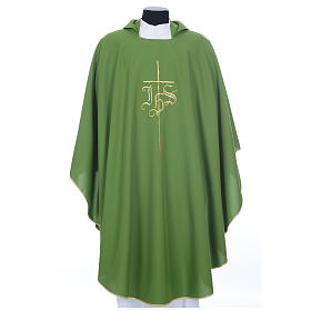 JHS Chasuble with Gold Cross in polyester