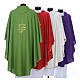 JHS Chasuble with Gold Cross in polyester s9