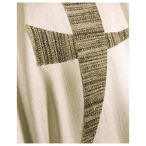 Chasuble St. Francis model with tau symbol in cotton 2