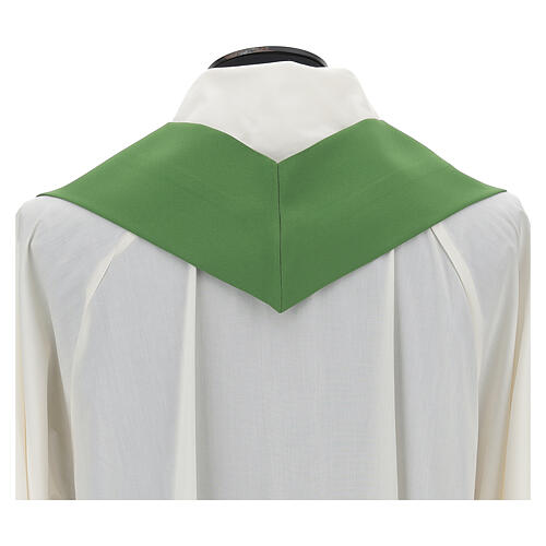 Chasuble in polyester with Chi-Rho and ears of wheat 6