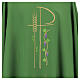 Monastic Chasuble in polyester with Chi-Rho and ears of wheat s2