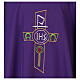 Chasuble in polyester with JHS, cross and Alpha & Omega desi s6