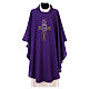Chasuble in polyester with JHS, cross and Alpha & Omega desi s7