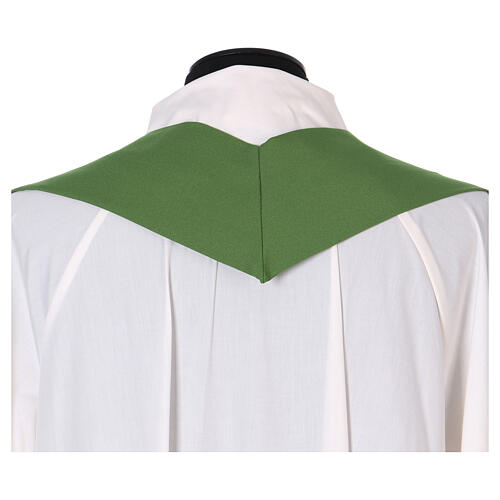 Latin Chasuble with JHS, cross and Alpha & Omega design in polyester 10