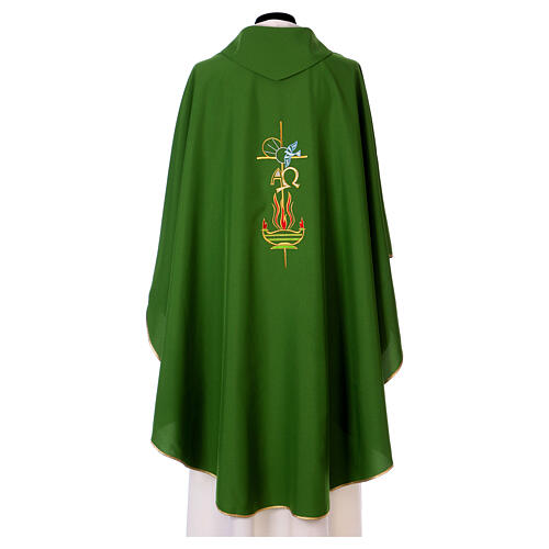 Chasuble in polyester with Cross & Flames 8