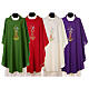 Chasuble in polyester with Cross & Flames s1