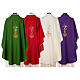 Chasuble in polyester with Cross & Flames s9