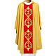 Gold Chasuble in  double twisted wool yarn lurex with embroidery s1