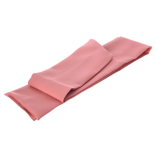 Casula cor-de-rosa 100% poliéster Chi-Rho ostensório cálice trigo 3