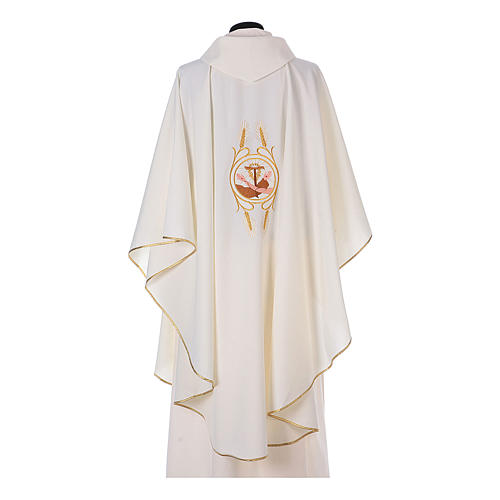 Franciscan chasuble in polyester with Jesus and St.Francis hands 9