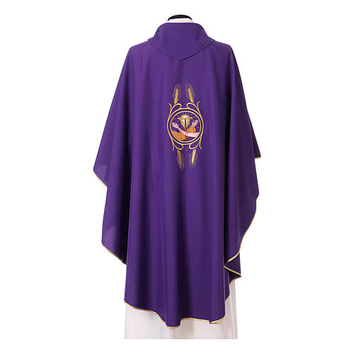 Franciscan Catholic Chasuble in polyester with Jesus and St.Francis hands 10
