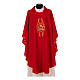 Franciscan Catholic Chasuble in polyester with Jesus and St.Francis hands s4