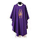 Franciscan Catholic Chasuble in polyester with Jesus and St.Francis hands s6