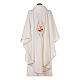 Franciscan Catholic Chasuble in polyester with Jesus and St.Francis hands s9