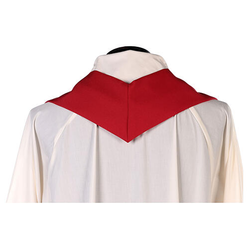 Chasuble in polyester with gold cross and wheat 11