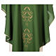 Chasuble in polyester with gold cross and wheat s9